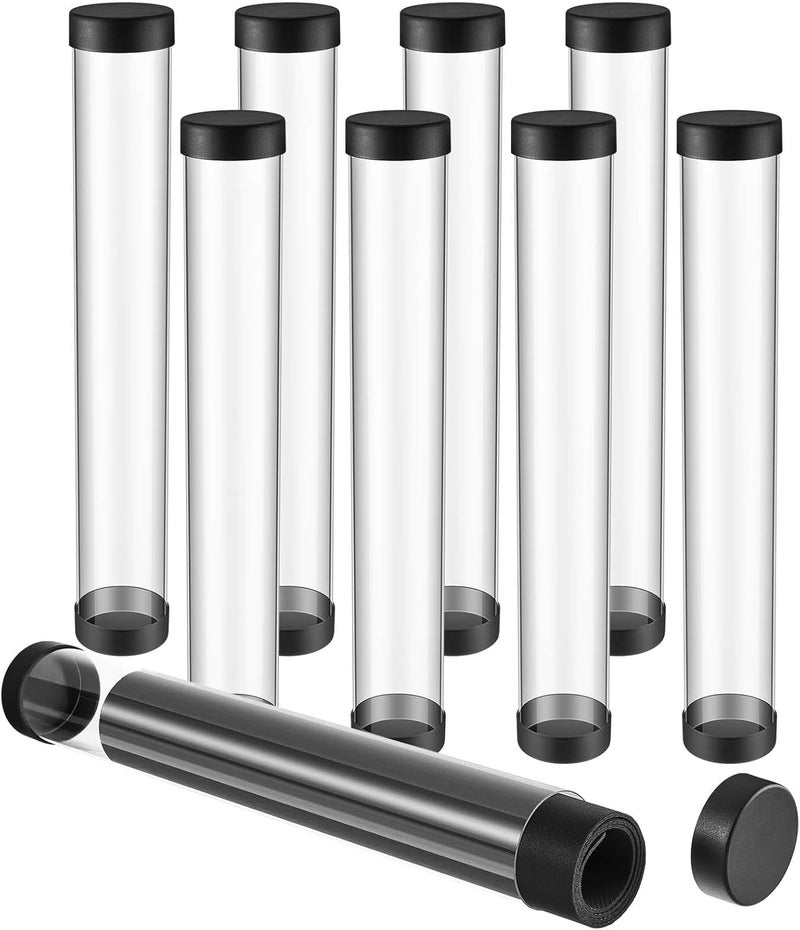 Barydat 8 Pcs Playmat Tube Round Compatible with MTG Play Mat Holders 16.14 Inch Playmat Case TCG Clear Artwork Tube for Card Game Storage Toy Card Play Mat Tubes for Gaming, Easy in and Out Design - Image 1